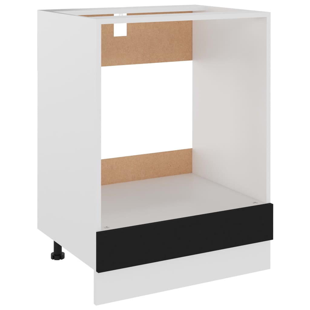 Black Engineered Wood Oven Cabinet C454