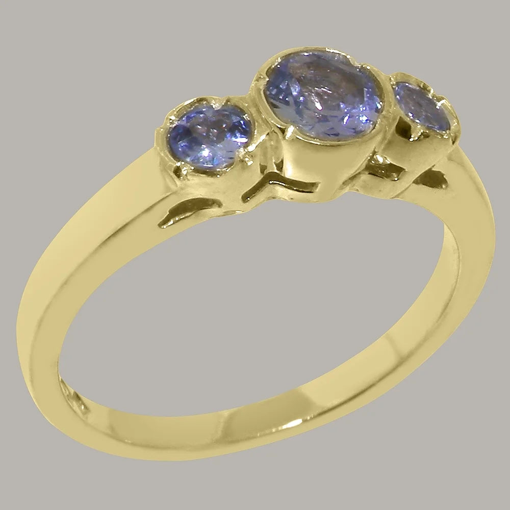 18k Yellow Gold Tanzanite Womens Ring A79357