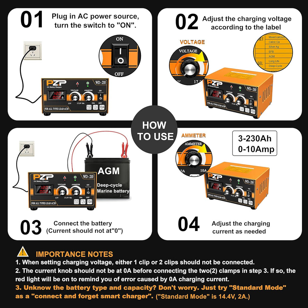 12v Automatic Battery Charger Maintainer O8383
