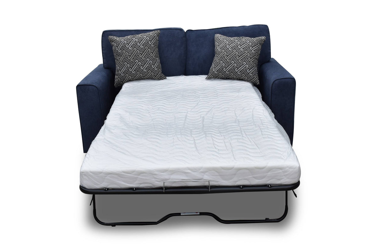 Blue Fabric Loveseat with Sleeper S683