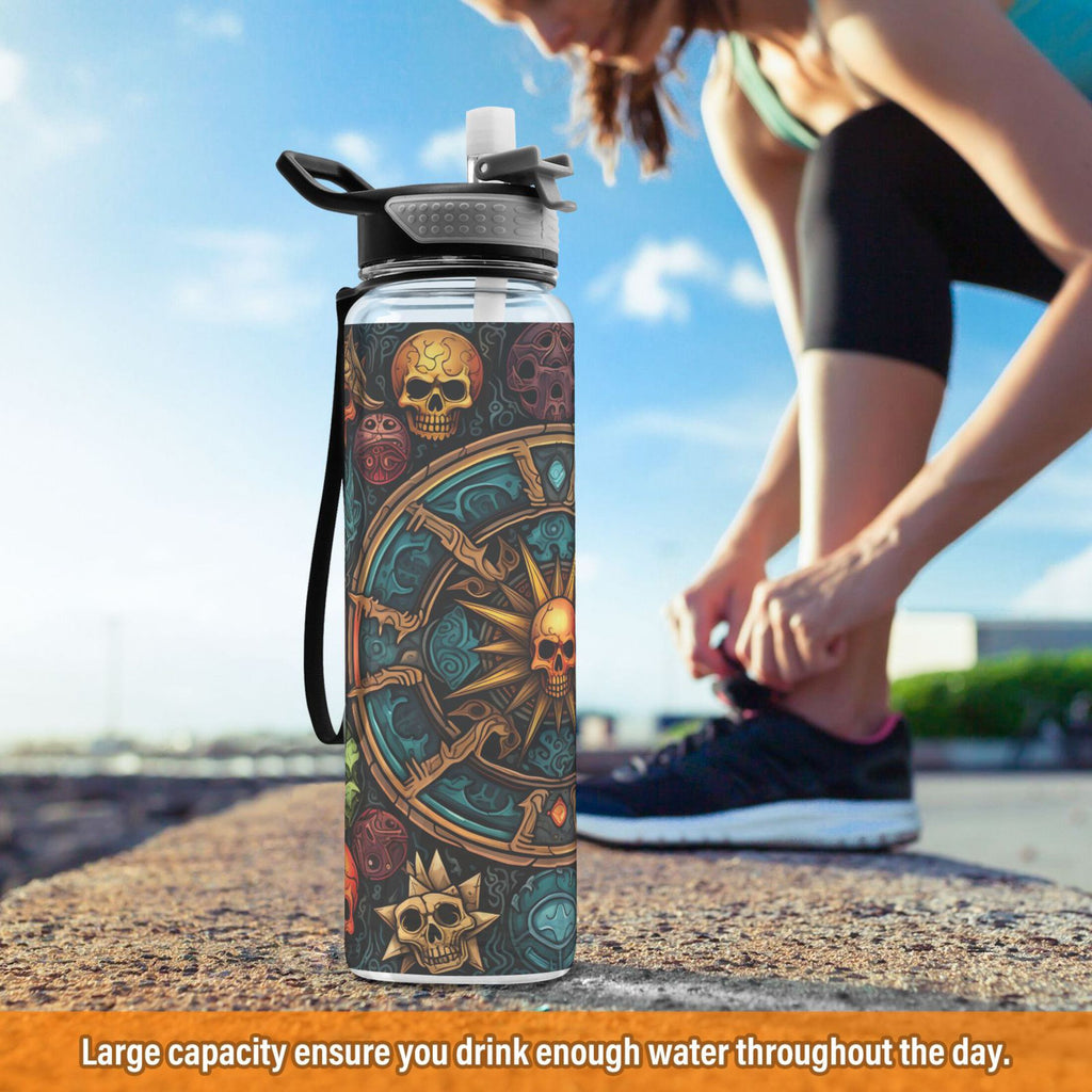 32oz Tritan Leakproof Clear Water Bottle with Straw M3963