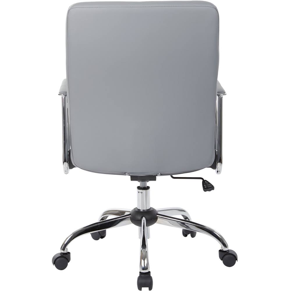 Charcoal Faux Leather Chair with Chrome Base J412806