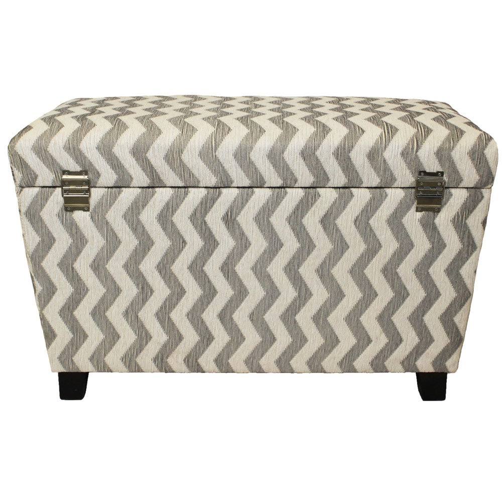 Chevron Fabric Storage Ottoman (Set of 2) O9839