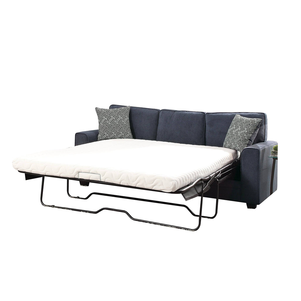 Blue Fabric Loveseat with Sleeper S683