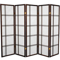 Walnut 5-Panel Room Divider W636981