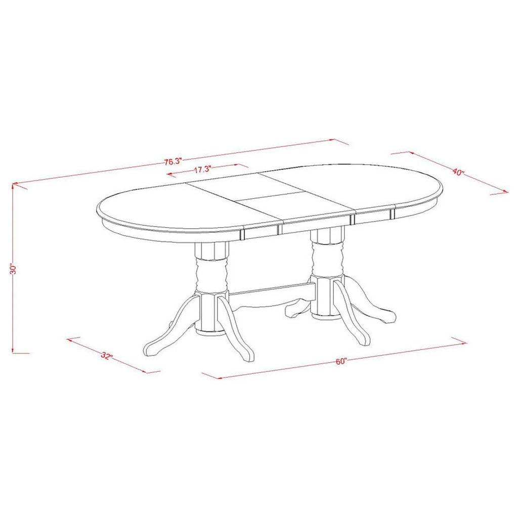 Linen White/Baby Blue 9-piece Wood Dining Set E1809