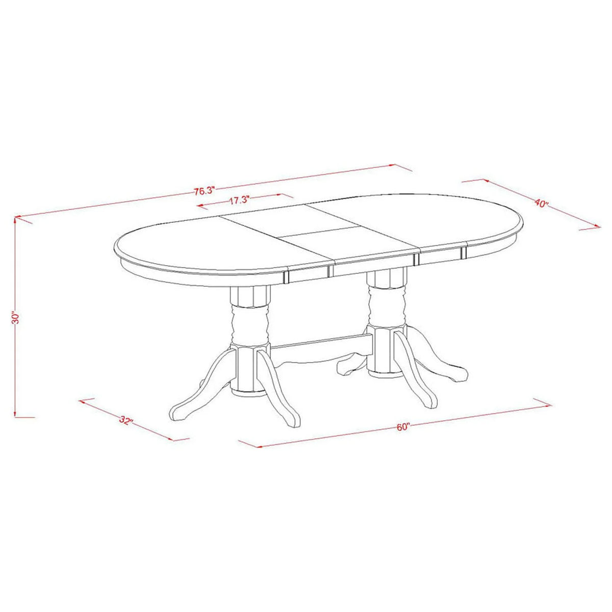 Linen White/Baby Blue 9-piece Wood Dining Set E1809