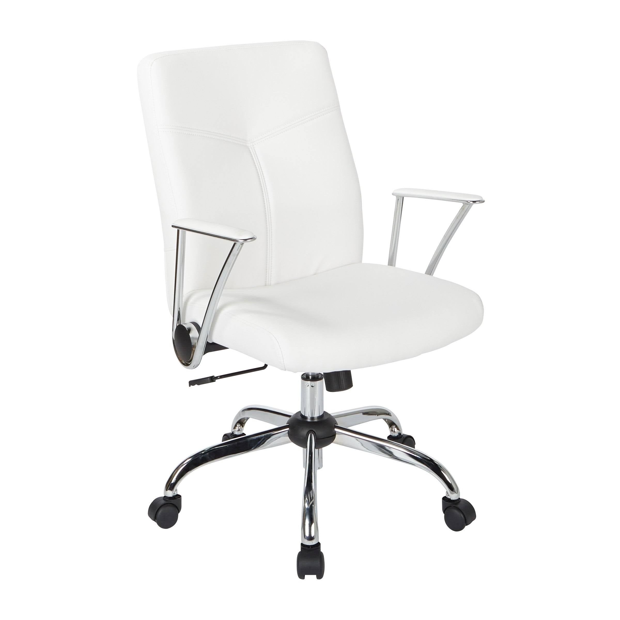 Charcoal Faux Leather Chair with Chrome Base J412806