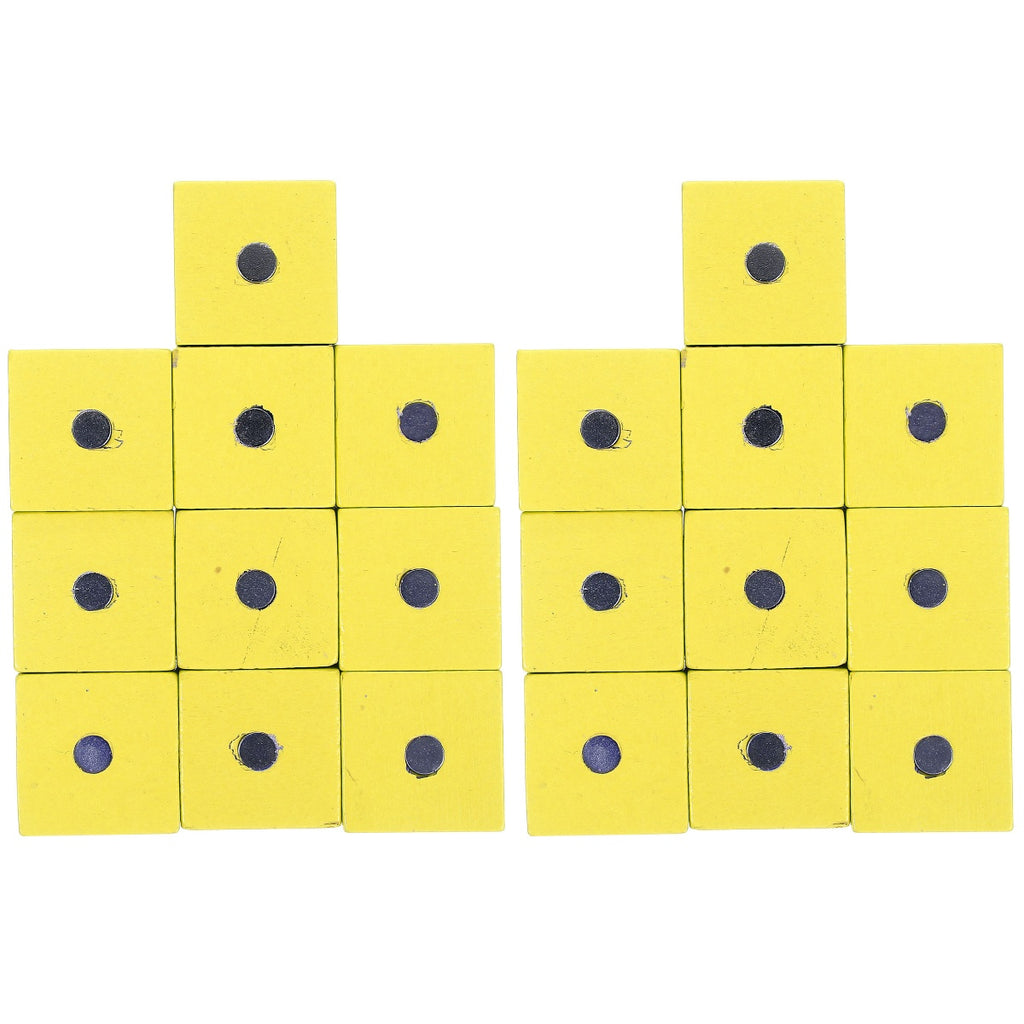20 Pcs Magnetic Wooden Cube Blocks I894