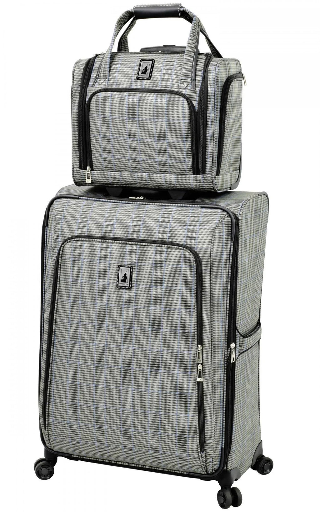 Grey Sapphire Plaid Expandable Spinner T345669