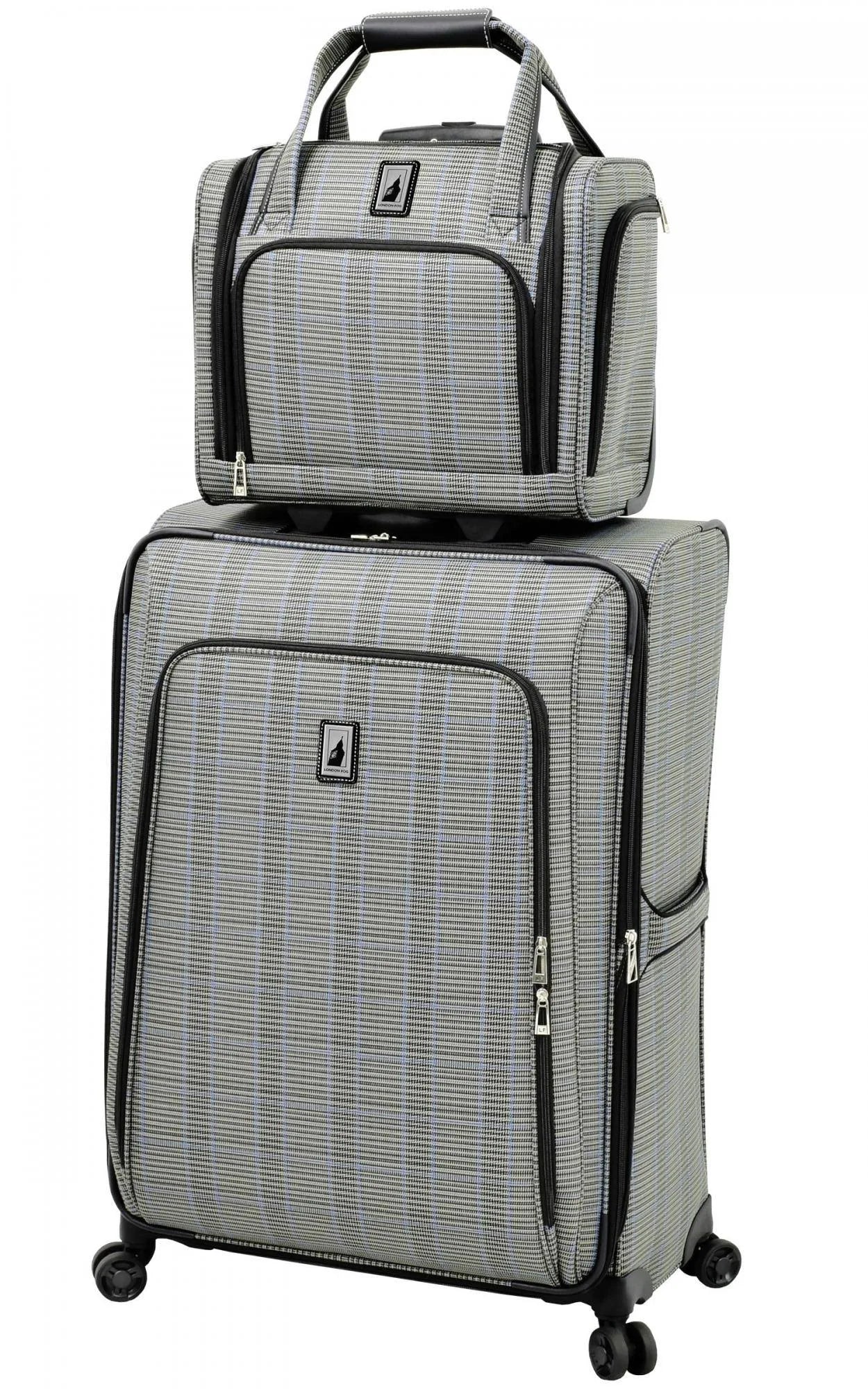 Grey Sapphire Plaid Expandable Spinner T345669