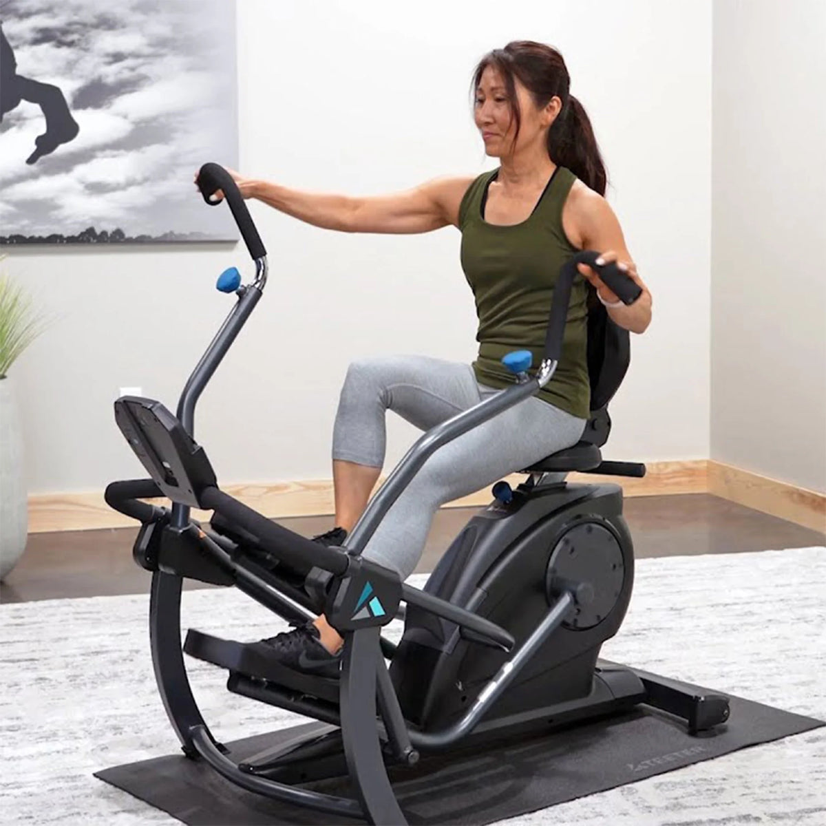Recumbent Cross Trainer and Cardio Elliptical, Black P382