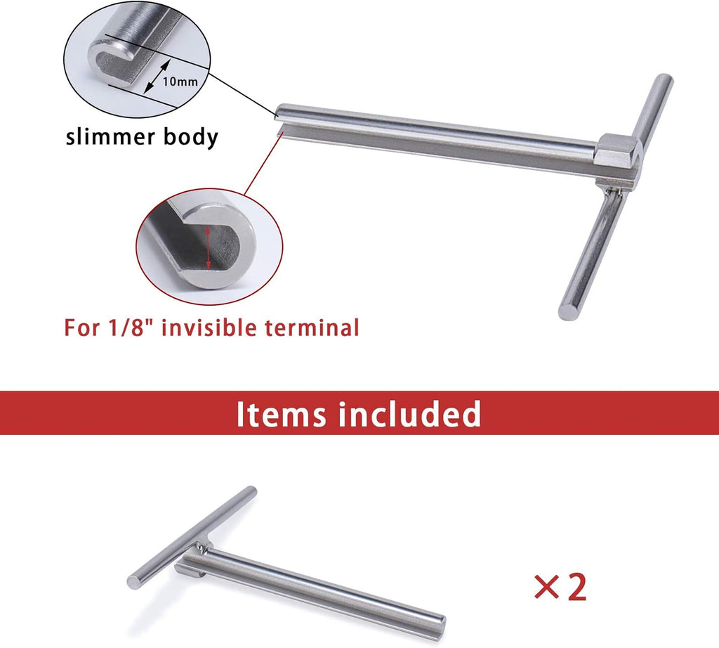 2Pcs Socket Wrench for Invisible Cable Railing Kit Q969739