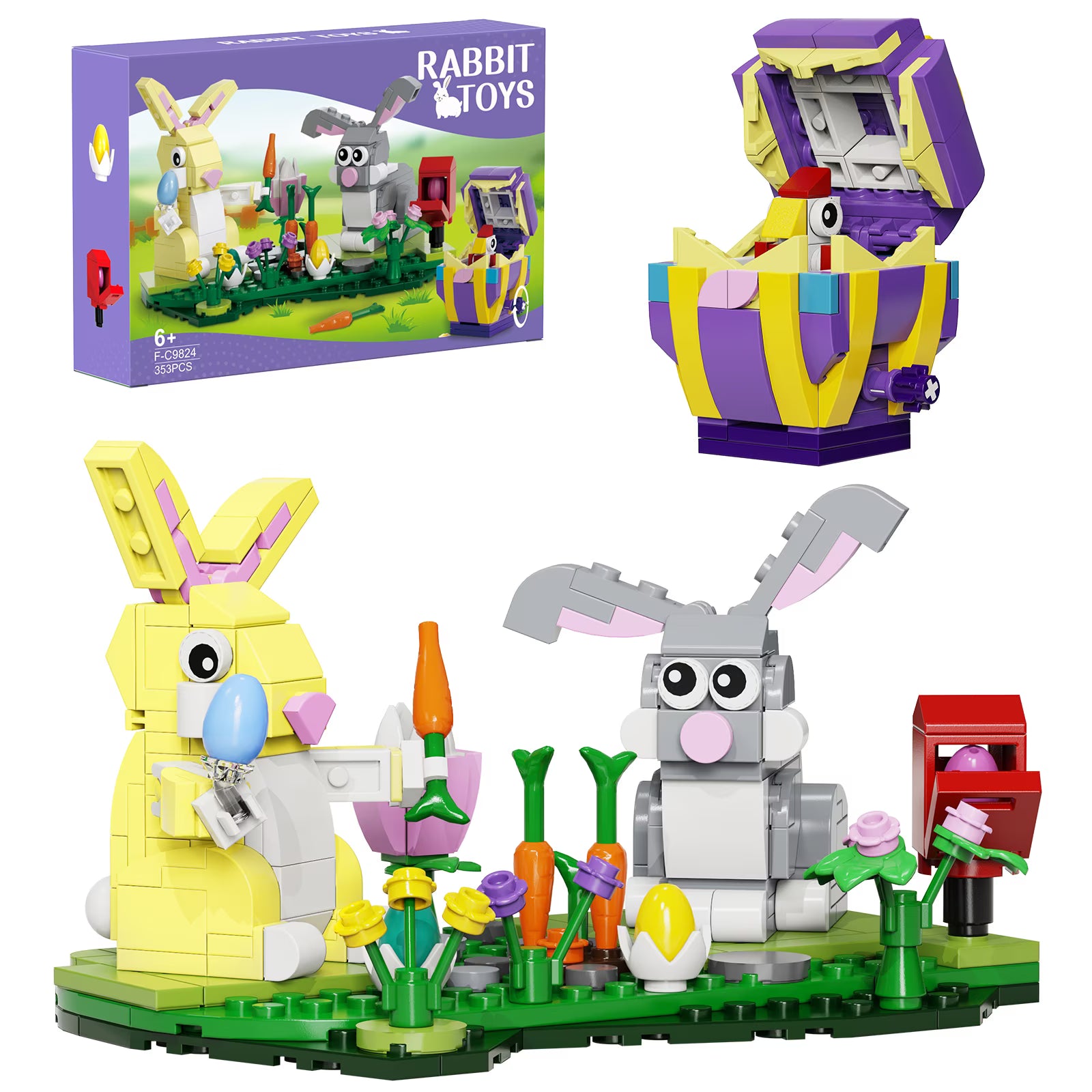 Easter Rabbit Building Toy Set (353Pcs) A86788