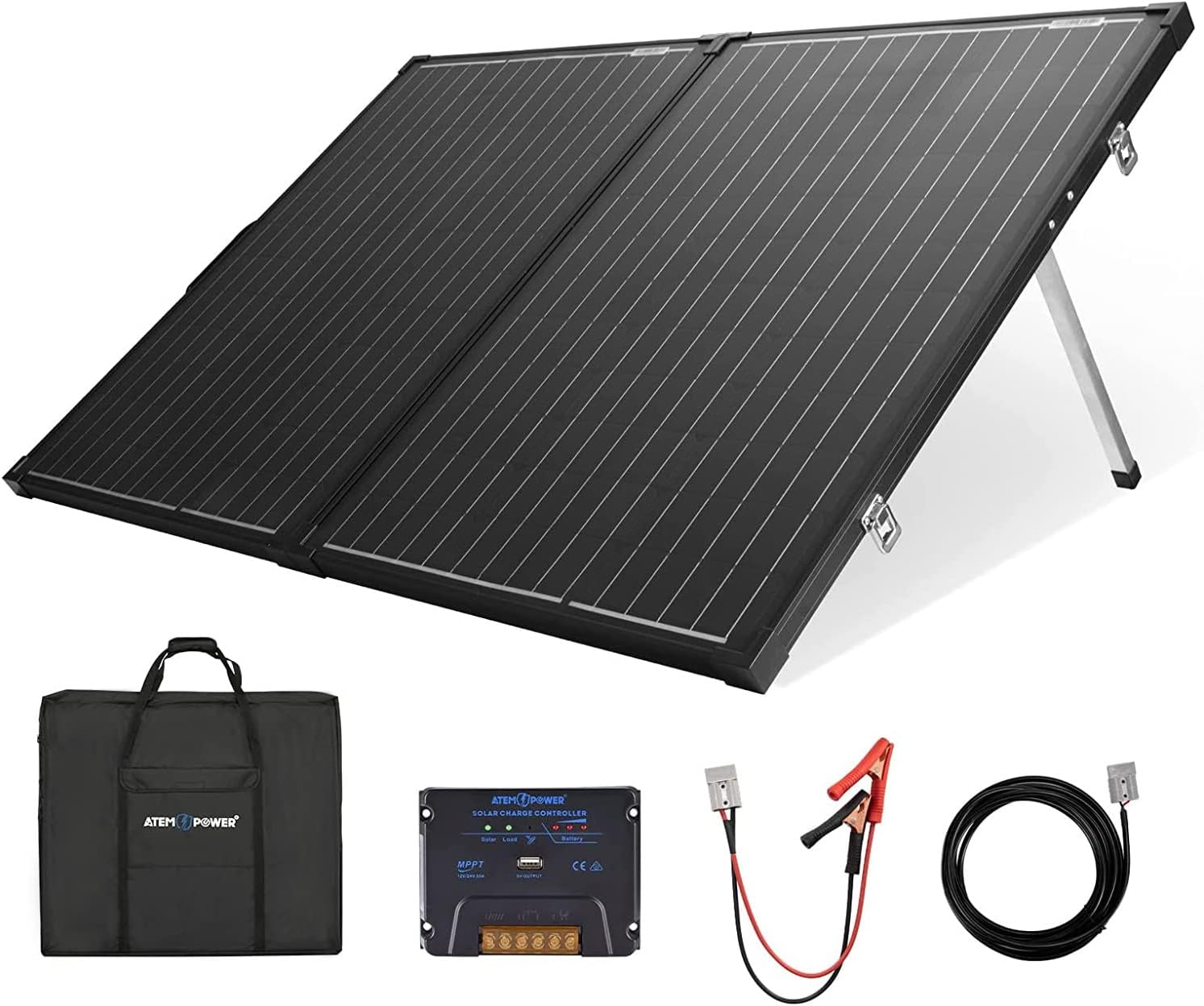 160W Foldable Monocrystalline Solar Panel with 20A MPPT Controller U810