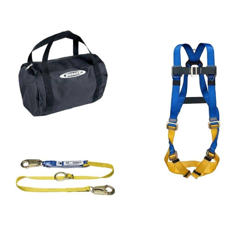 Aerial Kit with Basewear STD Harness, 6ft DeCoil Tie-Back Lanyard E398546