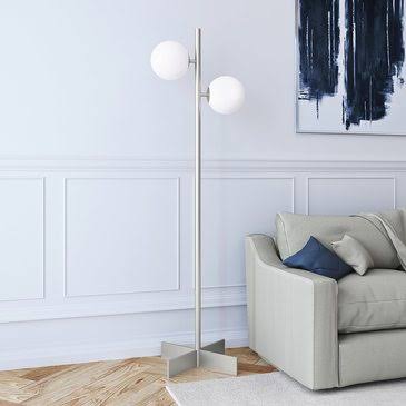 Copper and Black Floor Lamp U217