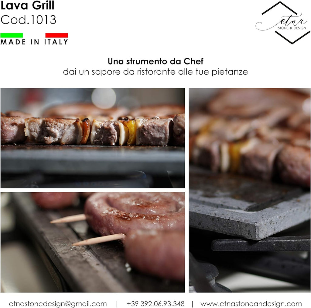 Lava Grill Steak Pan Stone Plate 60x30x2 cm Y735255
