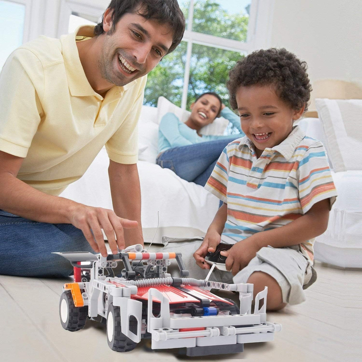 STEM Remote Control Building Kits 2-in-1 Racing Car (326pcs) Bundle with 2-in-1 RC Car Kits (443pcs) S95772
