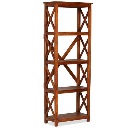 Solid Acacia Wood Bookshelf D360545