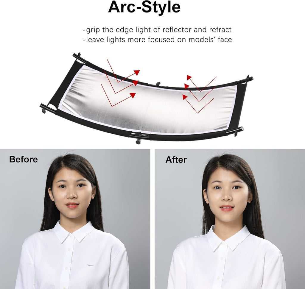 White/Silver/Gold/Black Clamshell Light Reflector with Carry Bag F452232