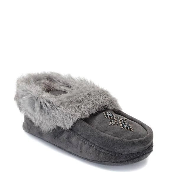 Charcoal Suede Moccasins D658