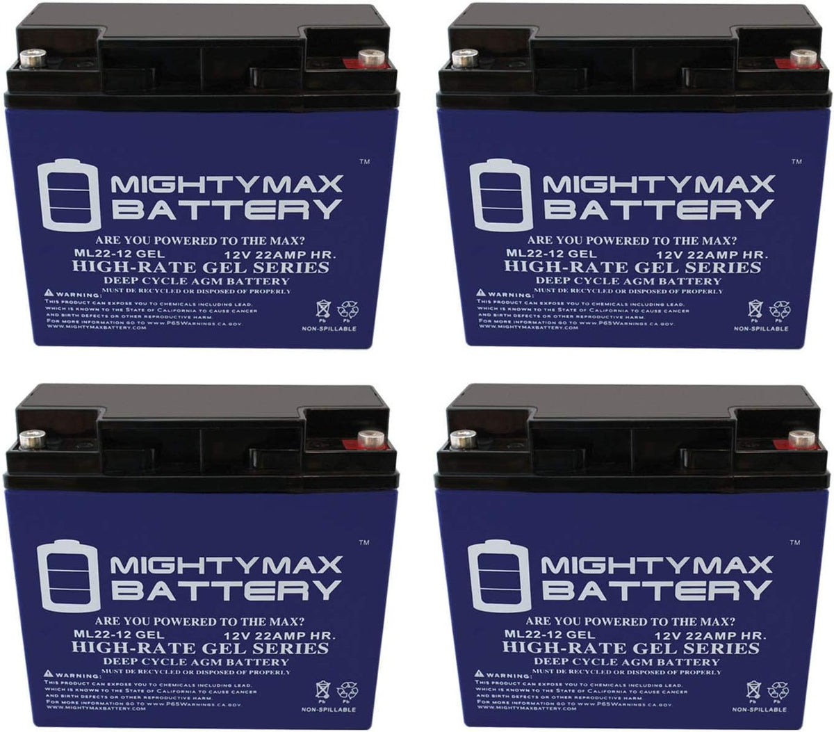 22 AH Gel Battery Pack of 2 Z690