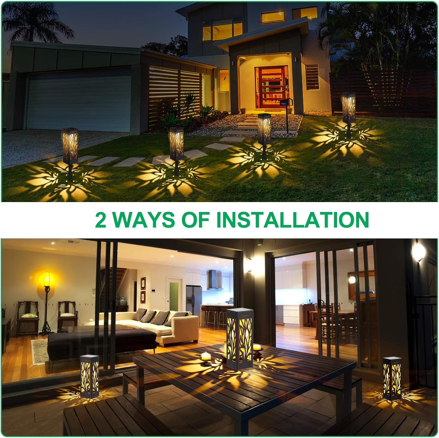 8 Pack Solar Pathway Lights U6519