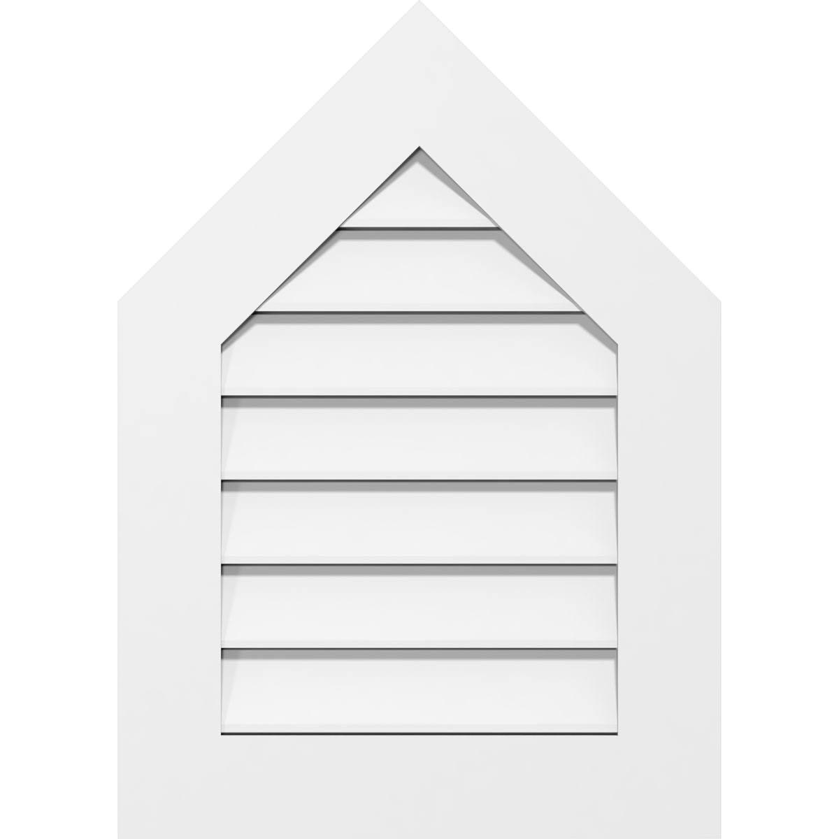 Peaked Top Surface Mount PVC Gable Vent I929