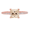 18k Rose Gold Champagne Simulated Diamond Ring E3545