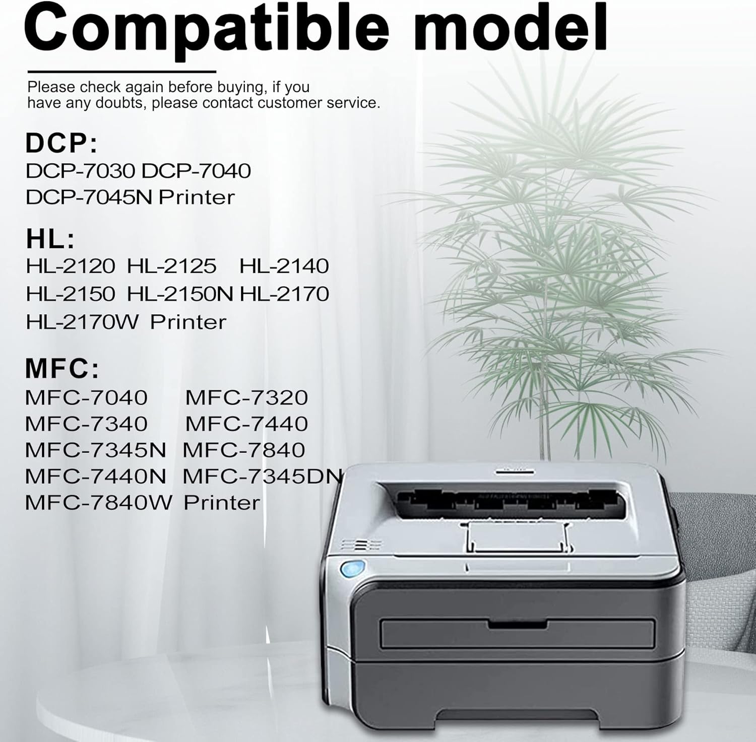 Black High Yield Toner Cartridge for Brother Printer Q2047