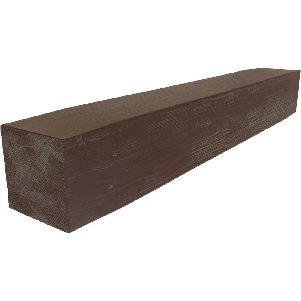 Sandblasted Faux Wood Fireplace Mantel, Aged Pecan P408