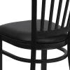 Black Vinyl Seat Metal Restaurant Chair E111