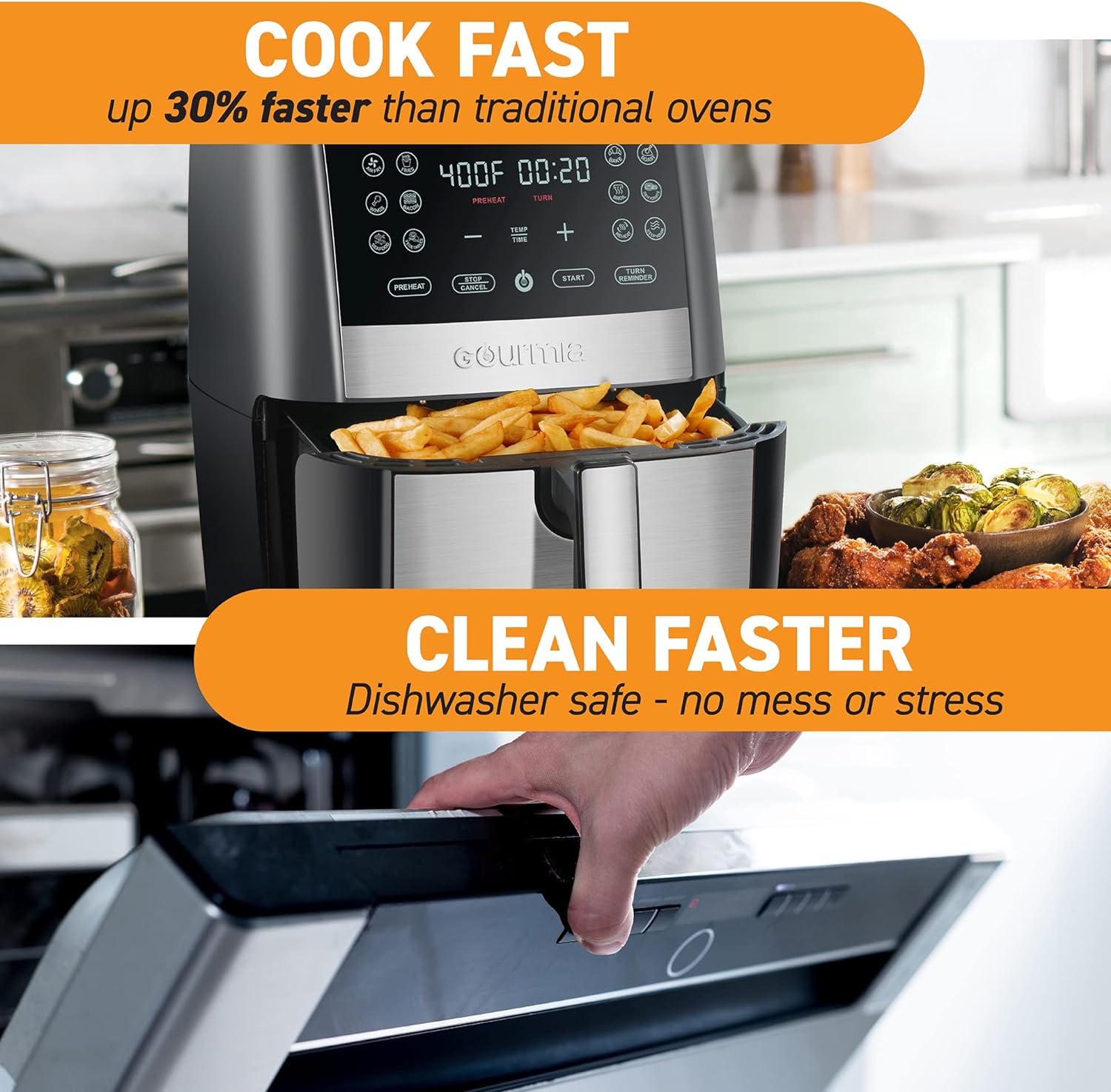 8 Quart Air Fryer Black Z69347