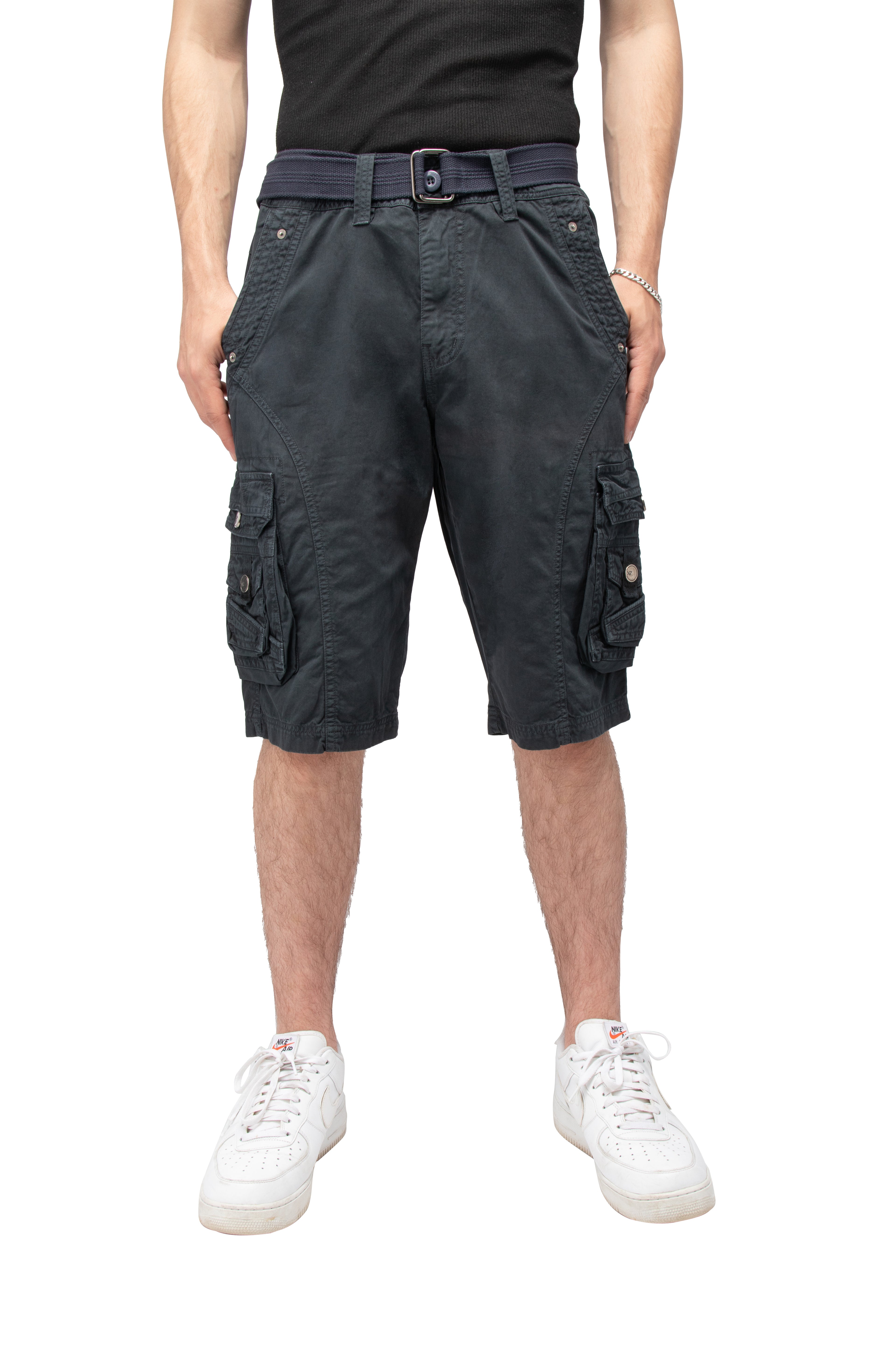 Navy 36 Mens Cargo Shorts Multi Pocket P6328