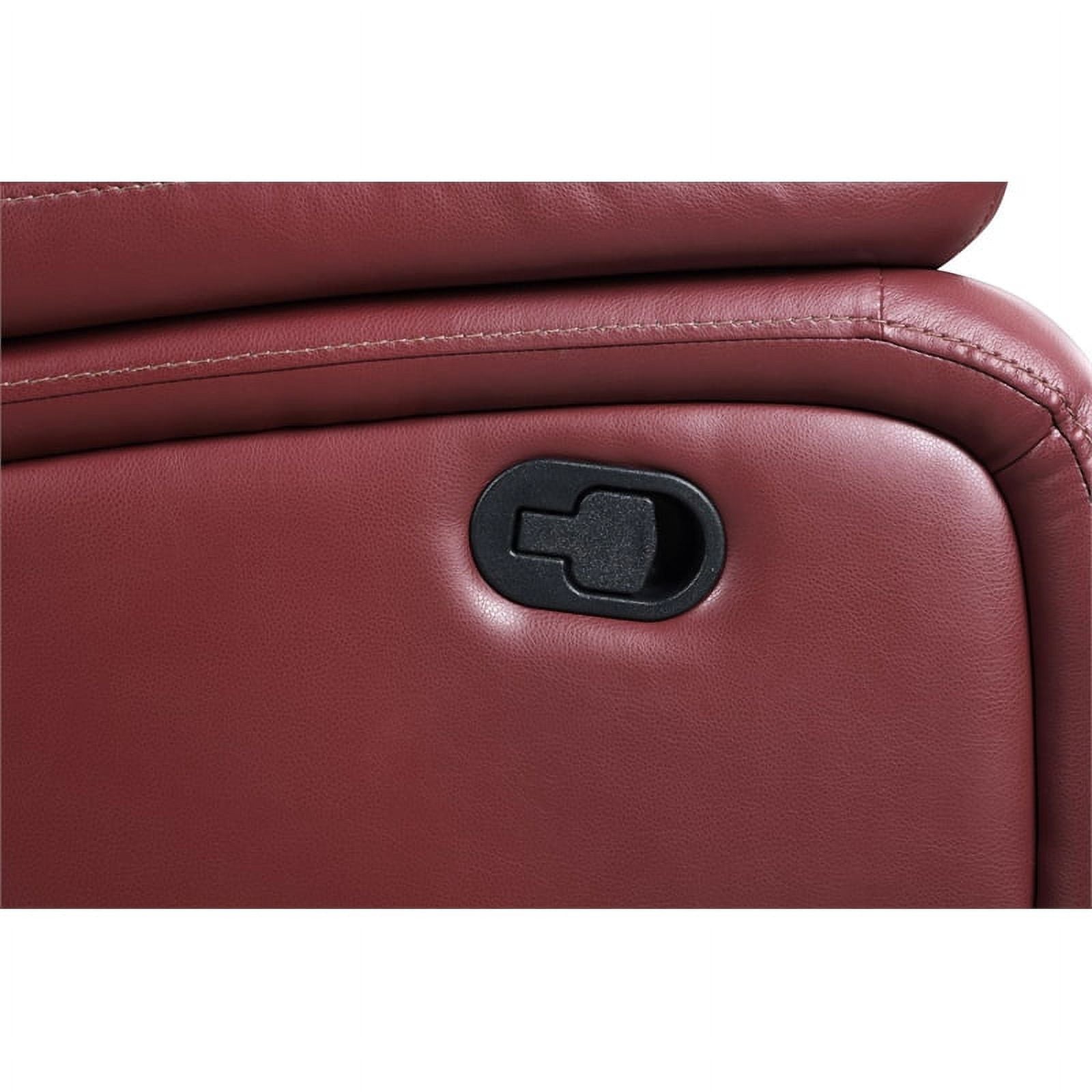Red Faux Leather Upholstered Glider Recliner C251595