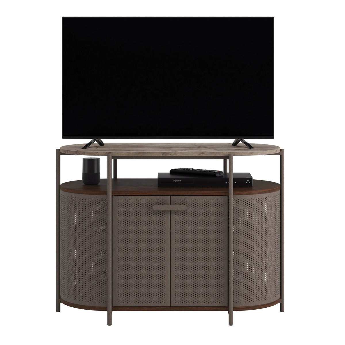 Mid-Century Modern TV Stand, Umber Wood Finish V413