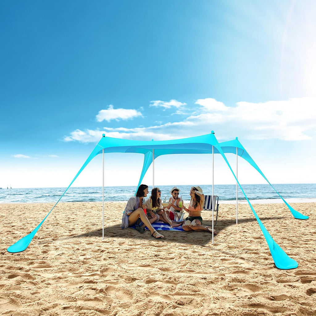 10x10 FT 4 Pole UPF50+ Beach Tent Sun Shelter R124