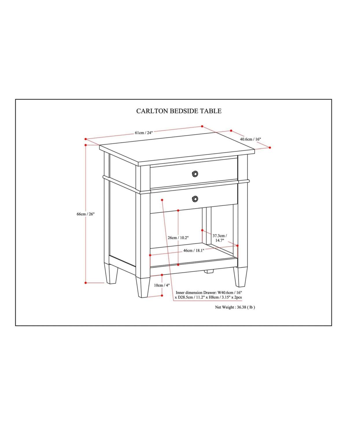Brown Bedside Table T304679
