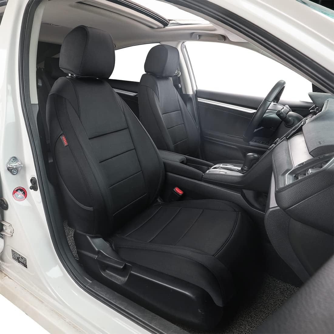 Red Leatherette Car Seat Covers for Honda Civic Sedan A666657