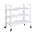 White Wood 3-Shelf Cart M203