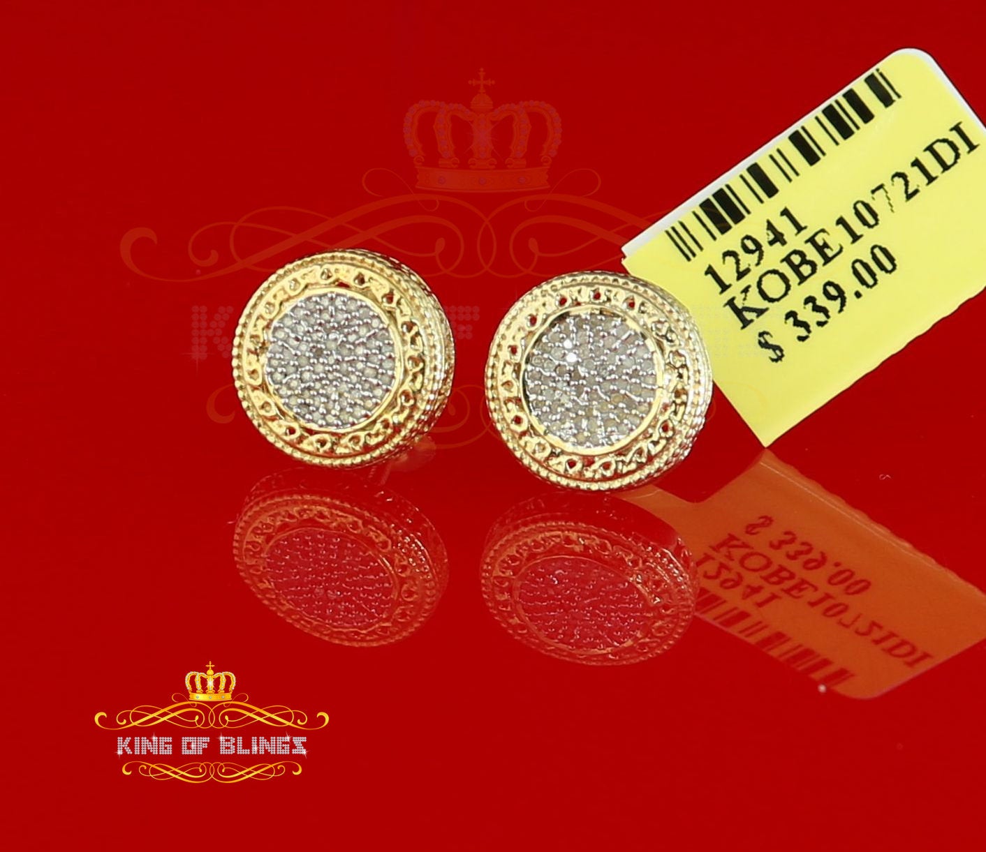 925 Sterling Silver Diamond Stud Earrings U103