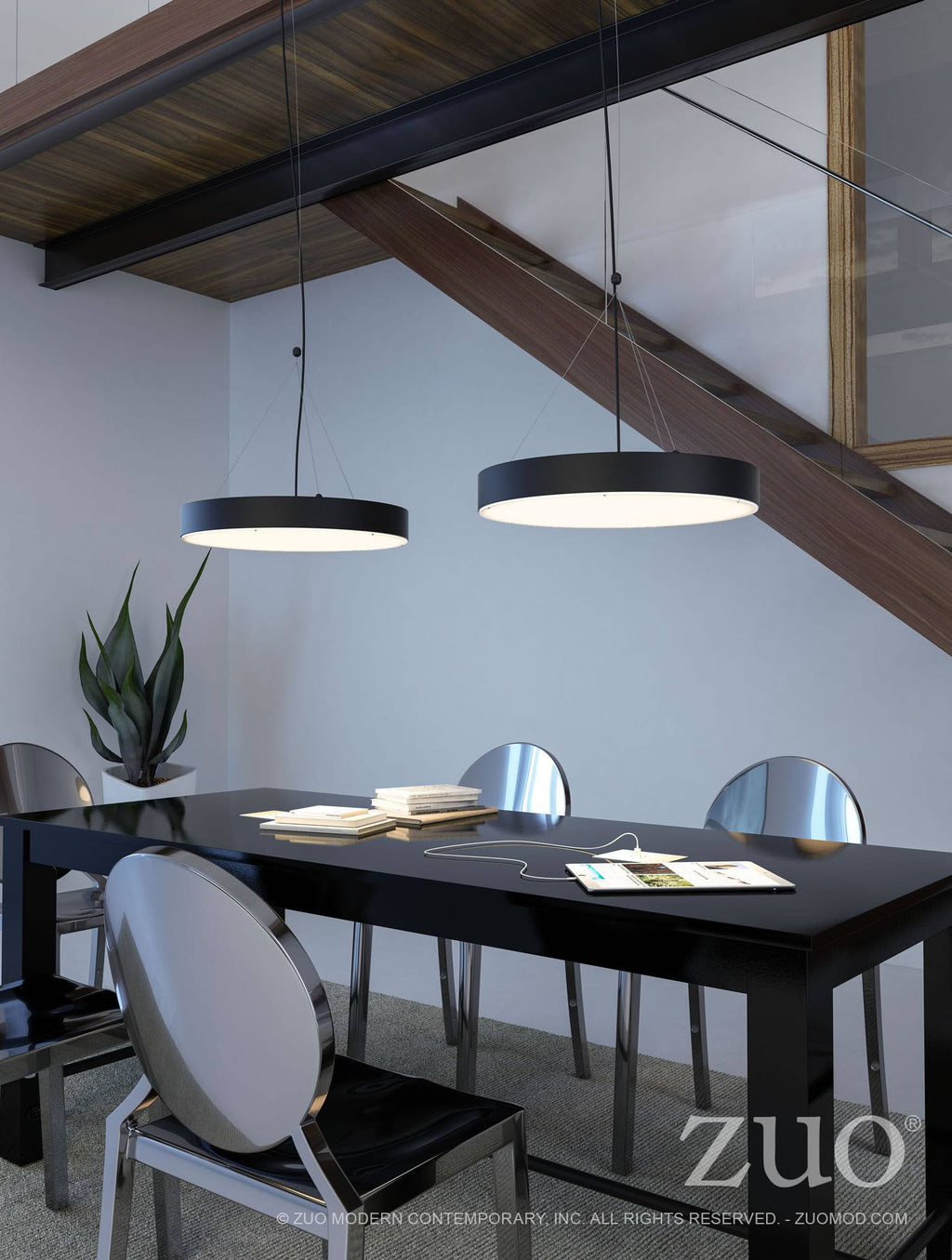 Matte Black Ceiling Lamp G6849