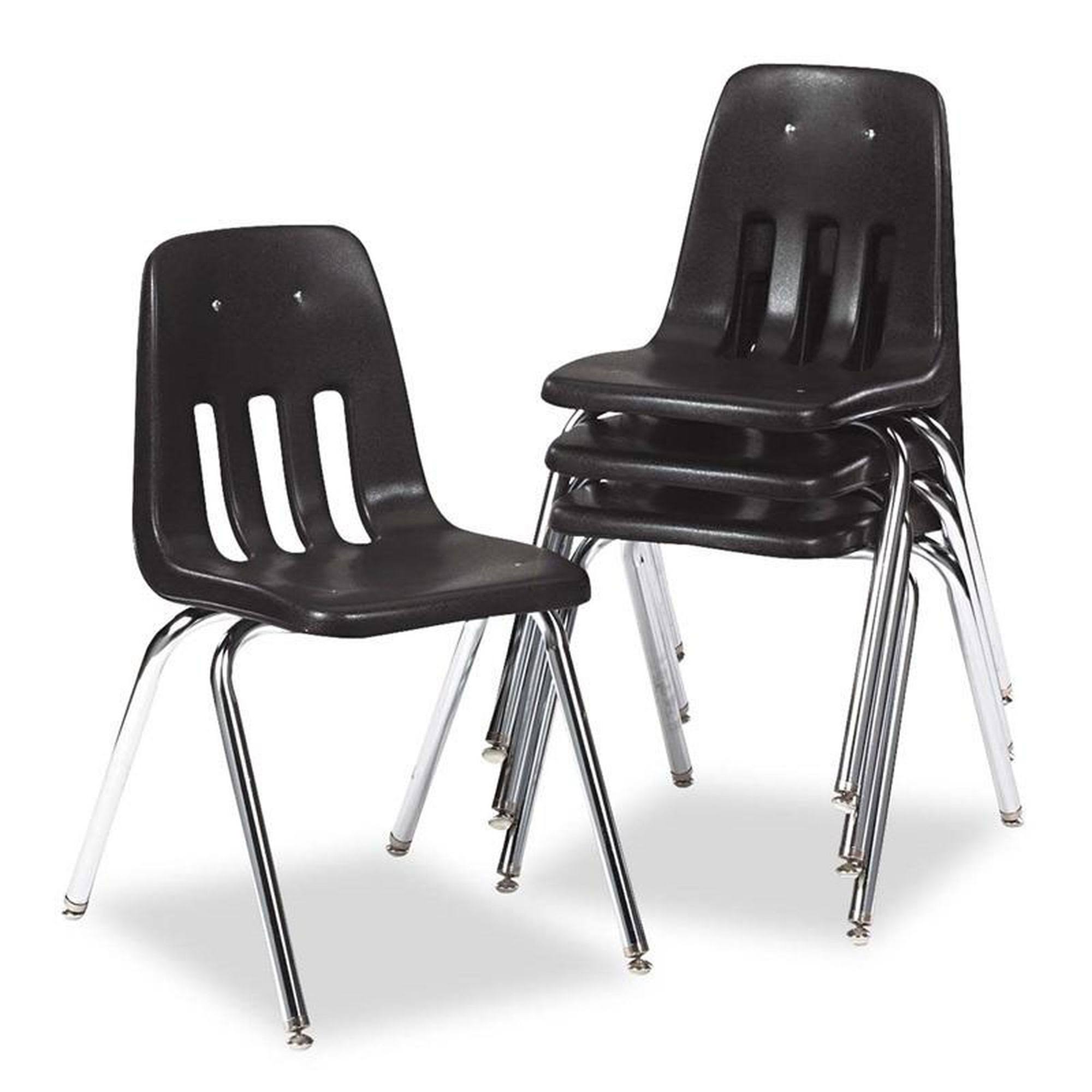 Classroom Chair Black Chrome Frame U12529