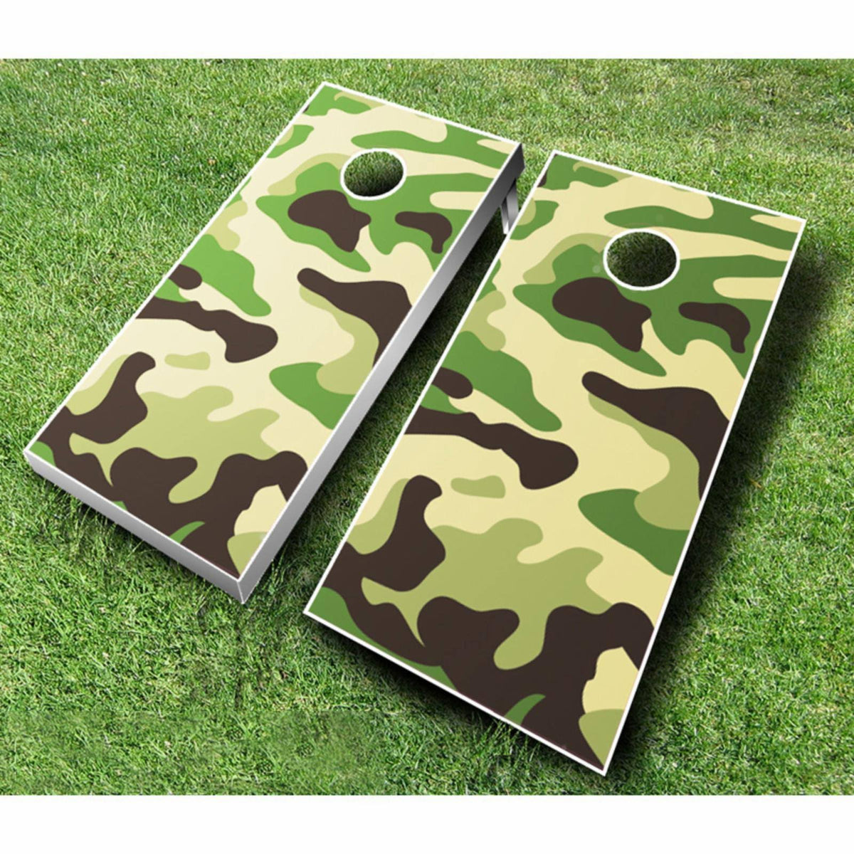 Camo Tournament Cornhole Set Grey Turquoise H769727