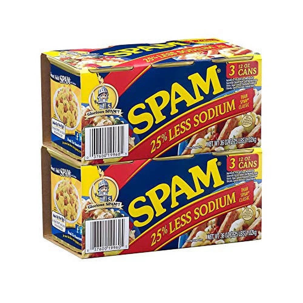 12 Ounce Pack of 6 Reduced Sodium Spam N698