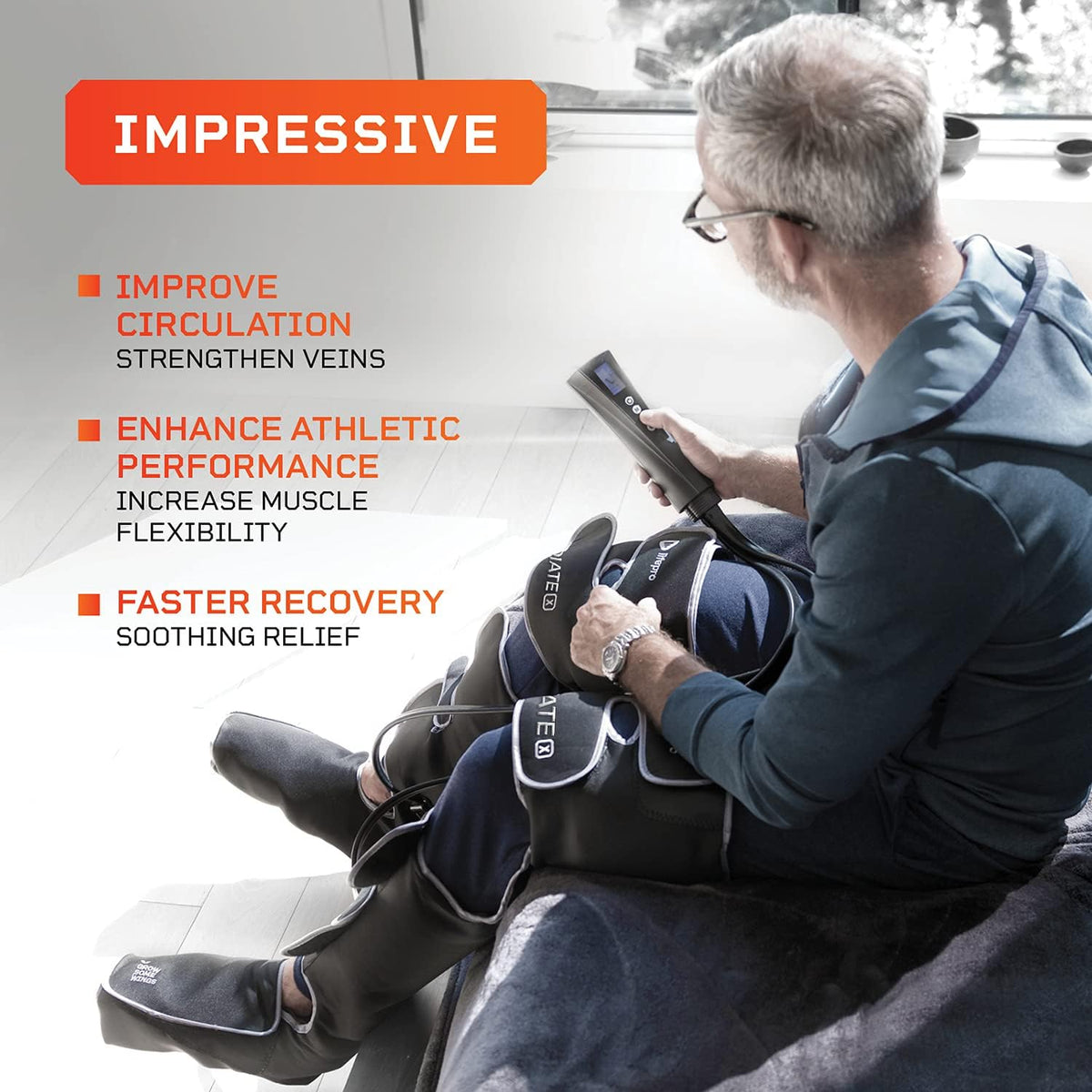 Thigh, Calf and Foot Massager with Compression and Heated Foot Massage C972253