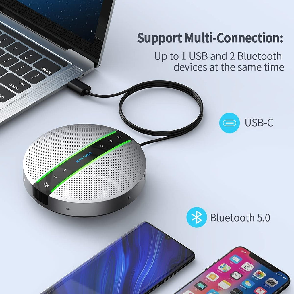 Bluetooth Speakerphone with 6 Microphones, 18H Call Time, Bluetooth 5.0 U6514