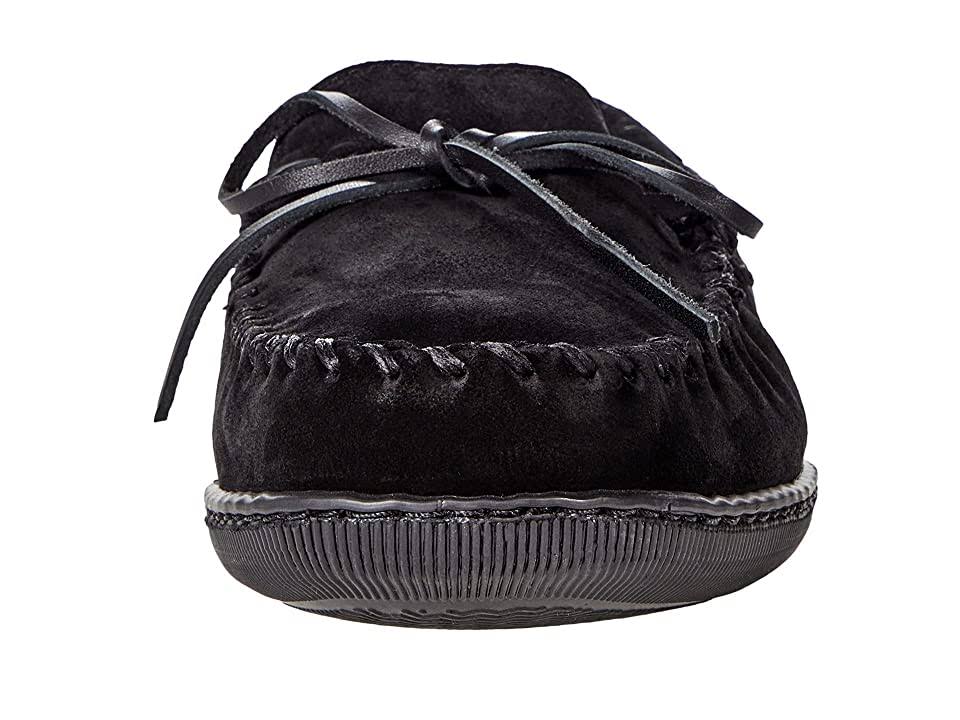 Black Sheepskin Hardsole Moccasin A48741