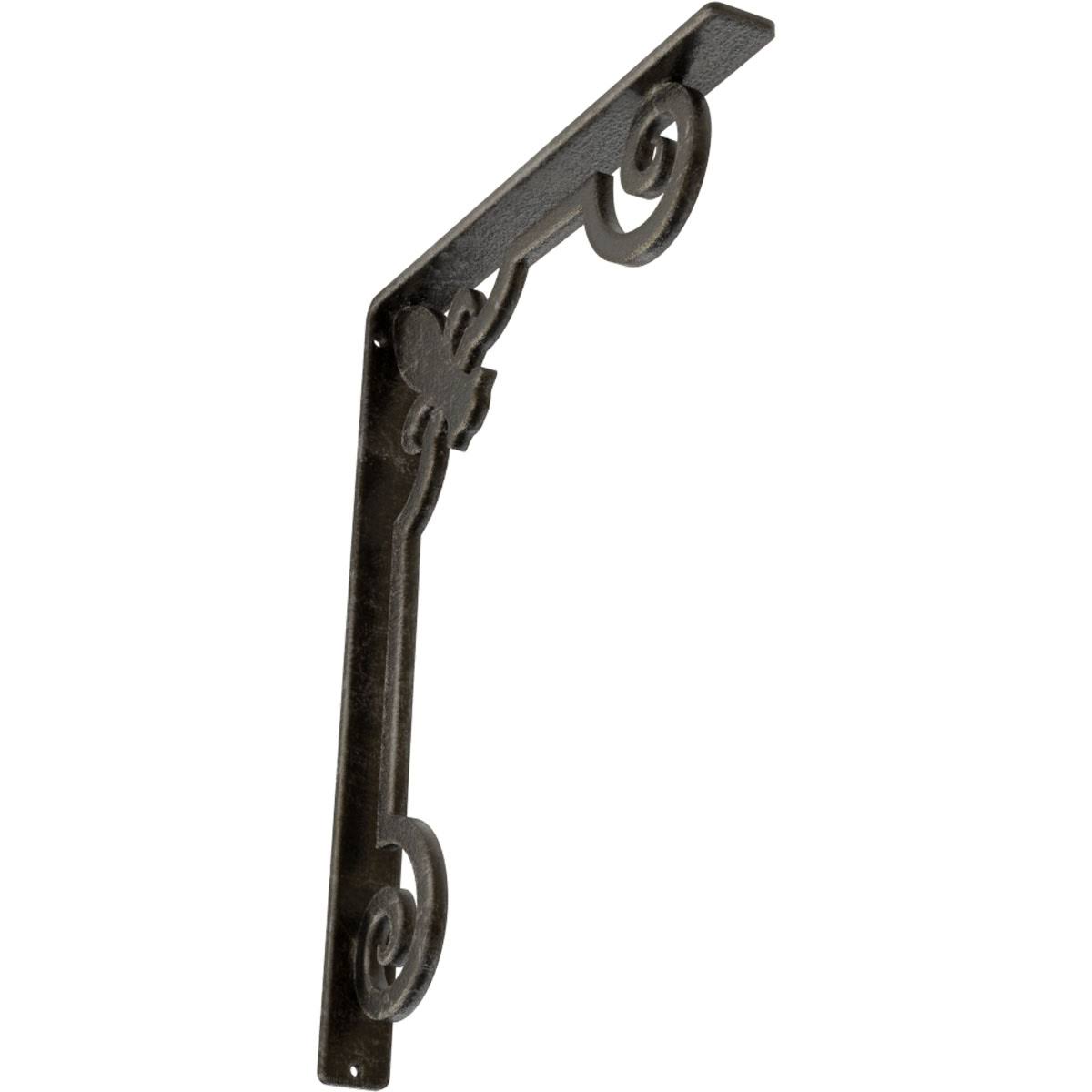 Wrought Iron Bracket Antiqued Warm Silver Z2490